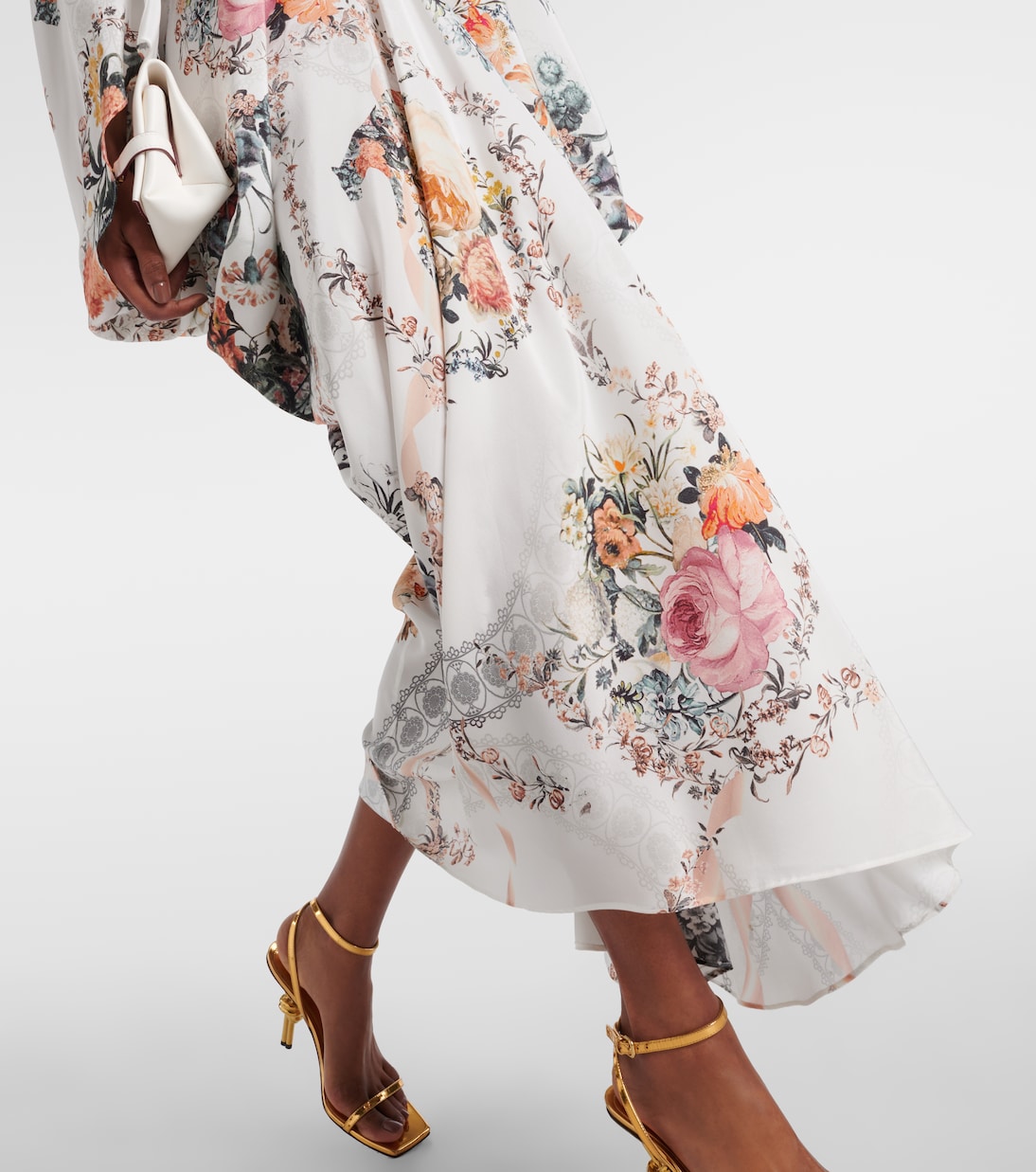 Verzierter Kaftan aus Seiden-Crêpe | Camilla