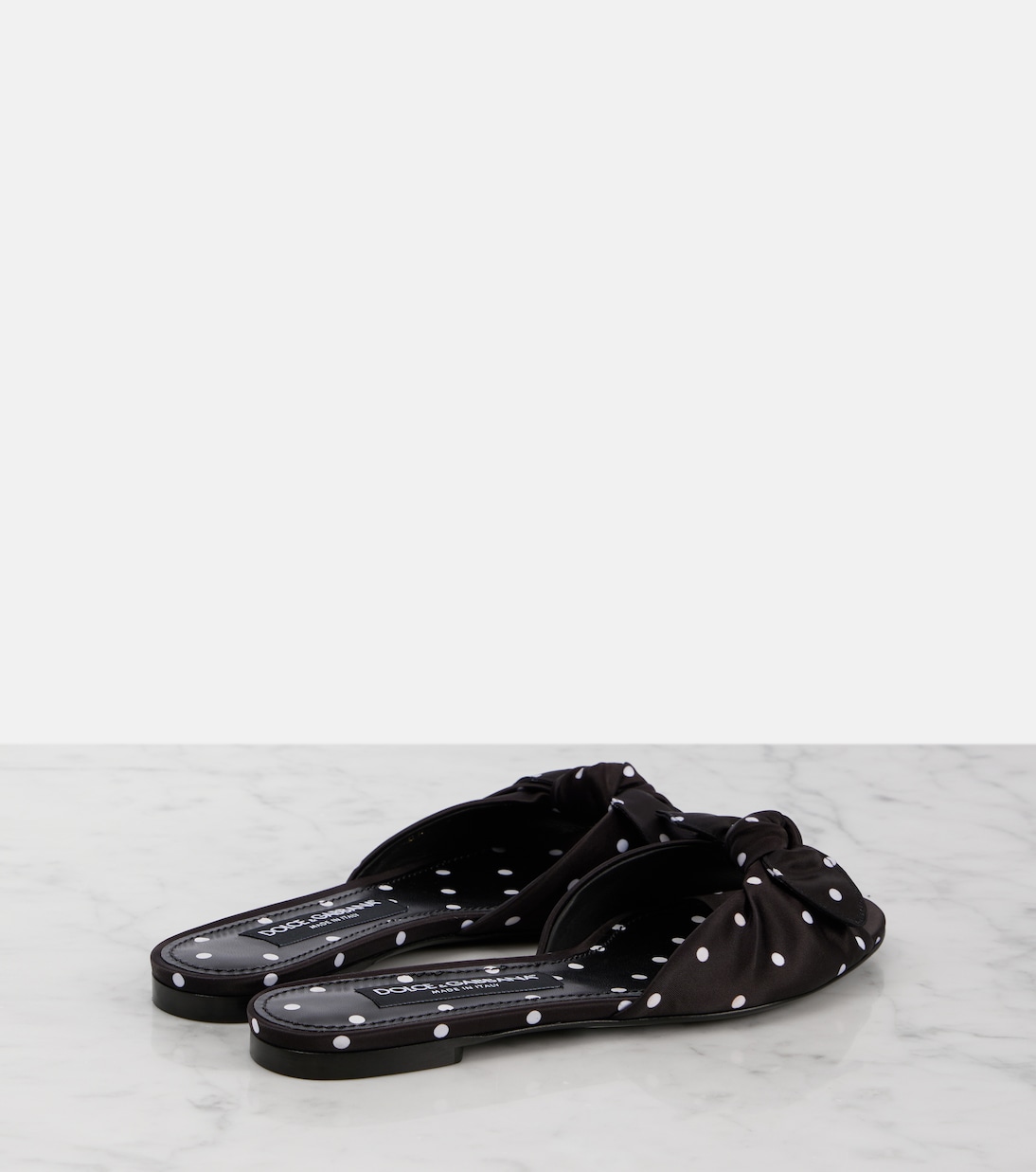 Mules en satin à pois | Dolce&Gabbana