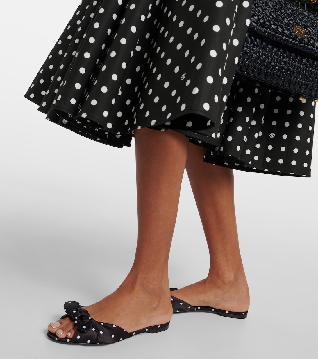Mules en satin à pois | Dolce&Gabbana