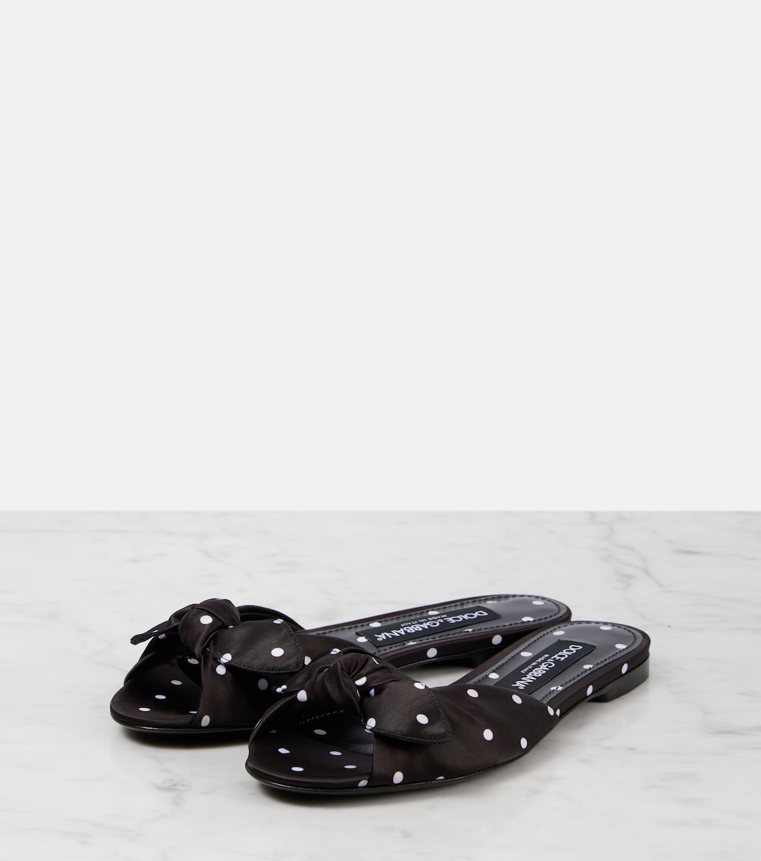 Mules en satin à pois | Dolce&Gabbana