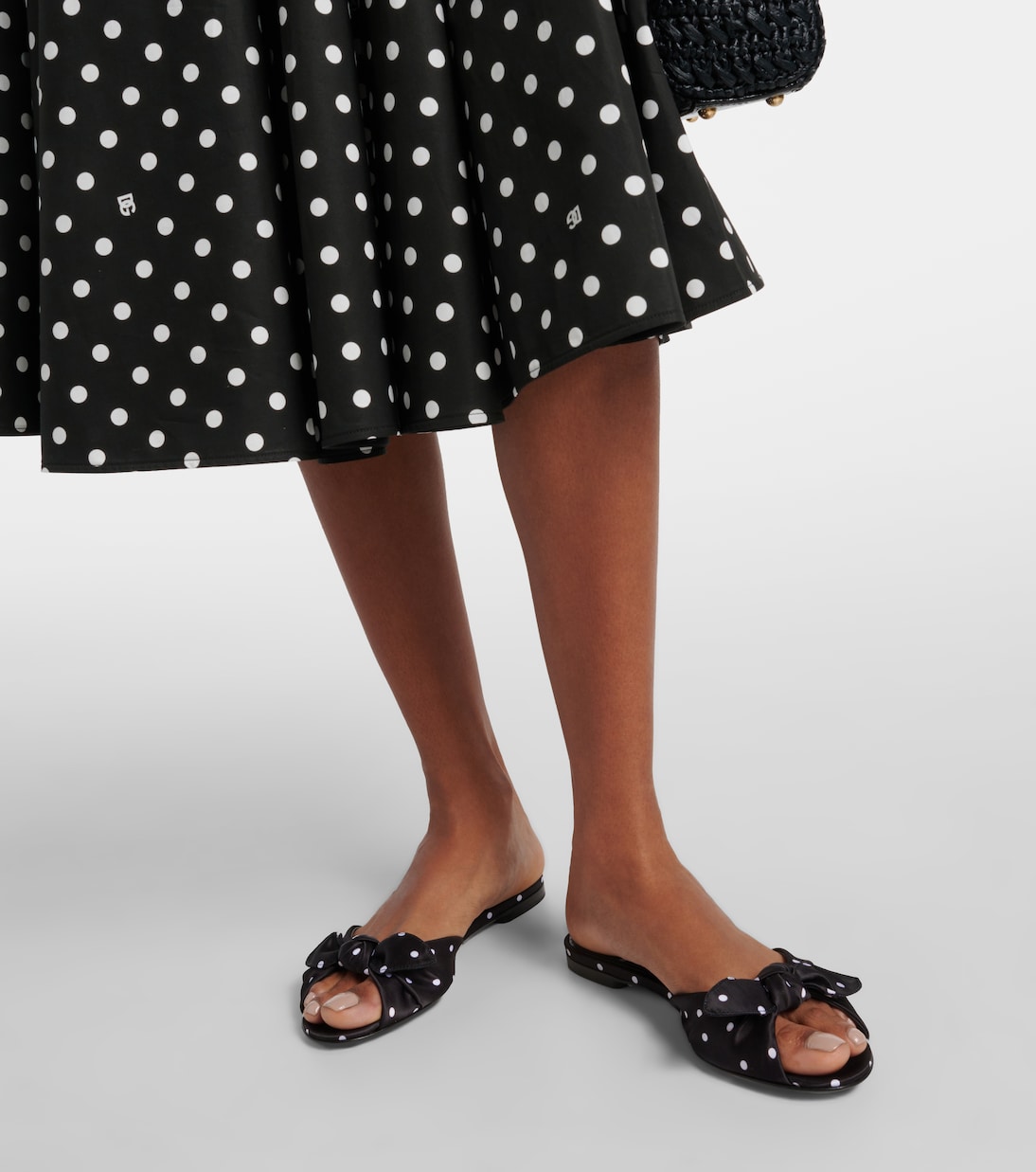 Mules en satin à pois | Dolce&Gabbana