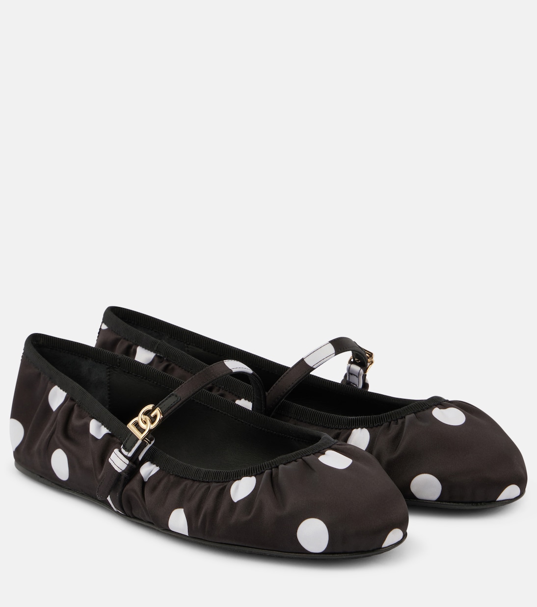 Ballerines Odette en satin à pois | Dolce&Gabbana