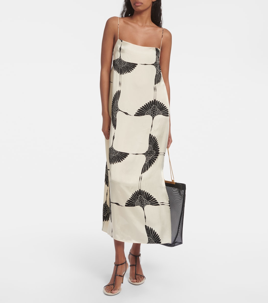 Sicily printed twill midi dress | Khaite