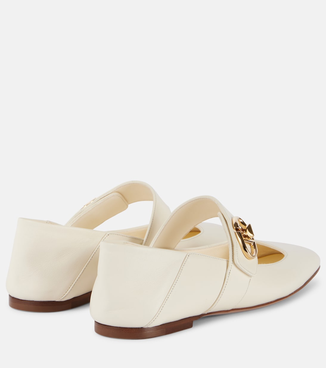 Mary-Jane-Ballerinas VLogo Locker aus Leder | Valentino Garavani
