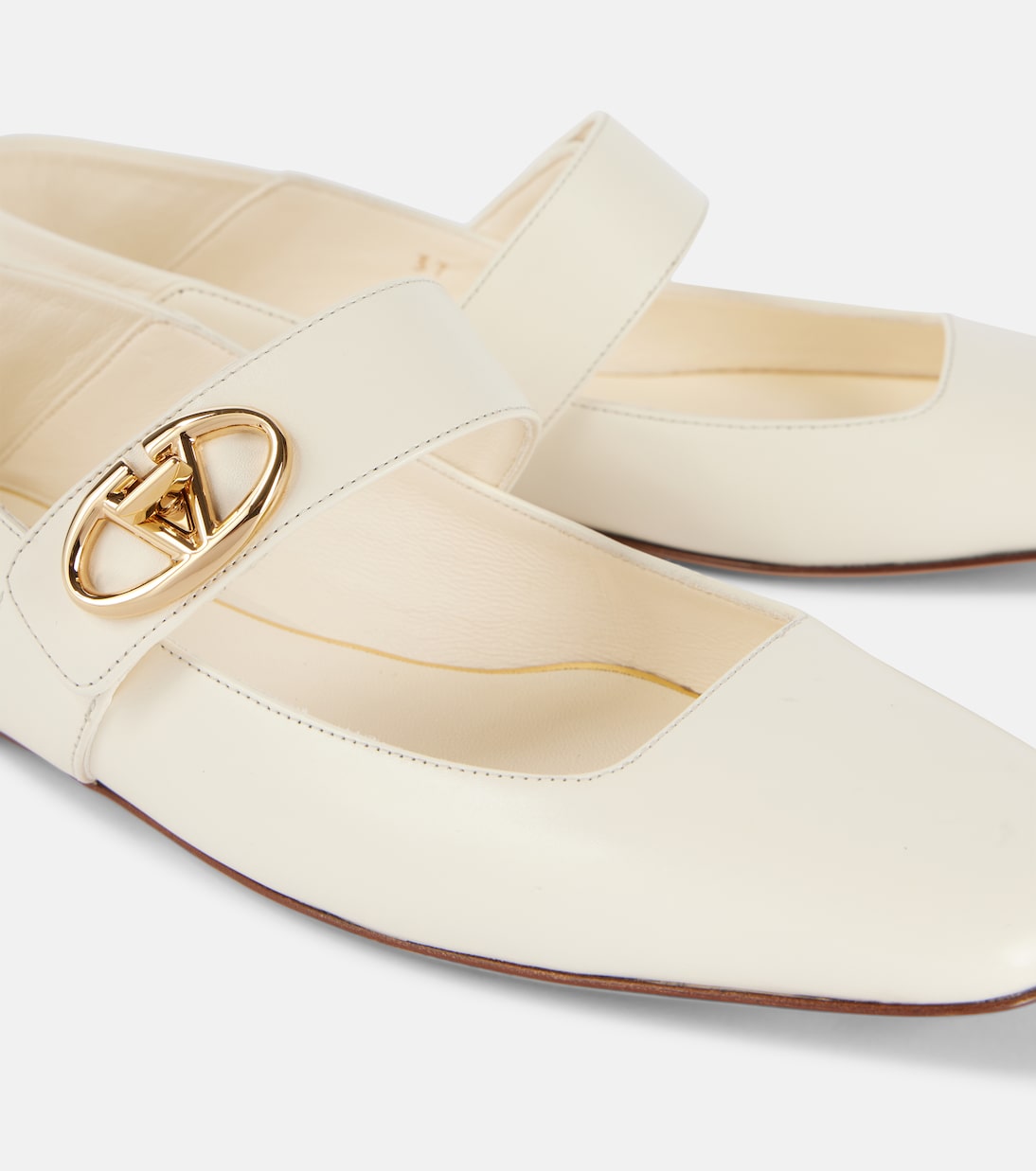 Mary-Jane-Ballerinas VLogo Locker aus Leder | Valentino Garavani
