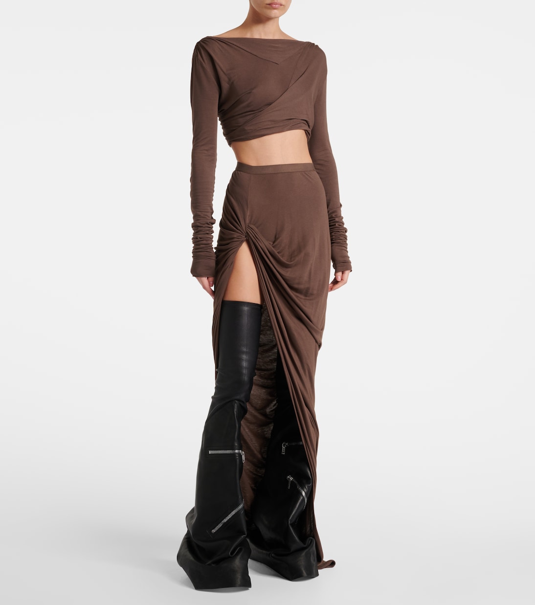 Botas altas Cargoflares de piel | Rick Owens