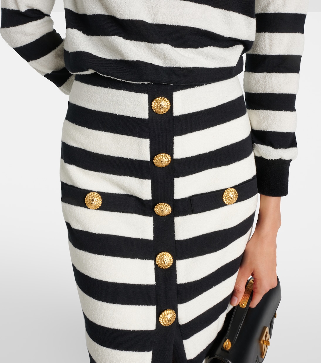 Gonna midi a righe | Balmain