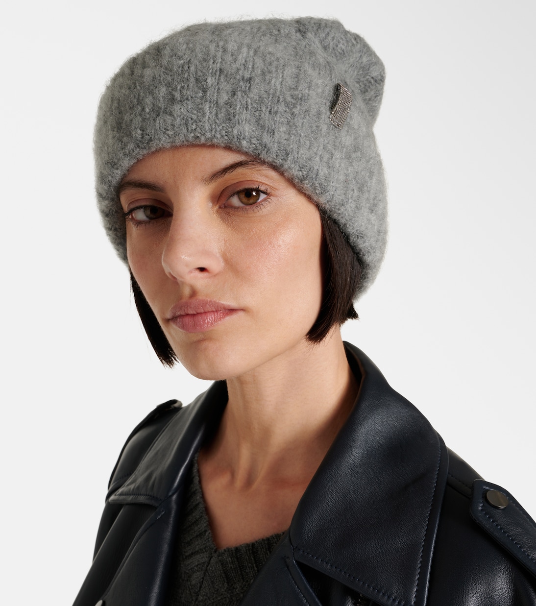 Berretto in mohair a trecce | Brunello Cucinelli