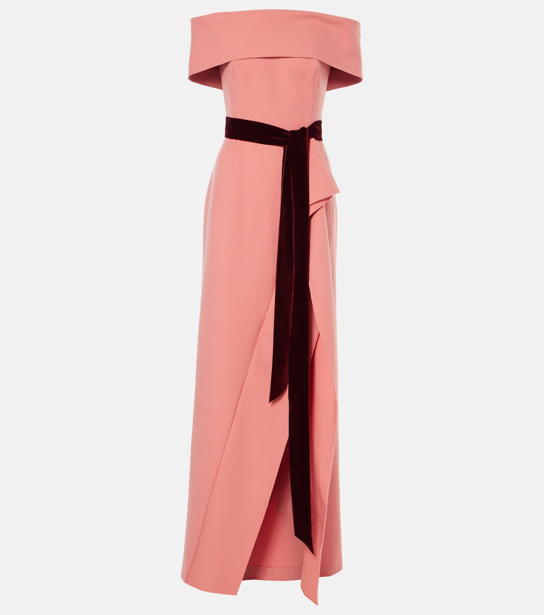 Off-Shoulder-Robe aus einem Wollgemisch | Oscar de la Renta