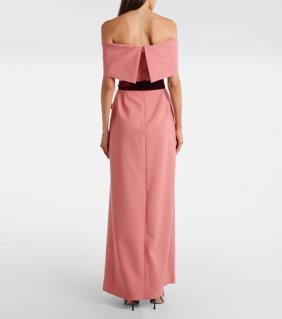 Off-Shoulder-Robe aus einem Wollgemisch | Oscar de la Renta