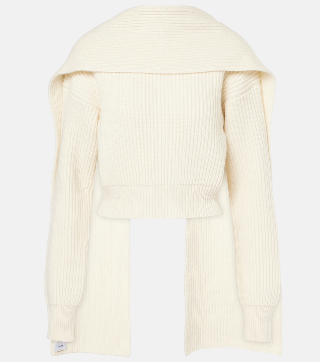Pull raccourci en laine et cachemire | Erdem