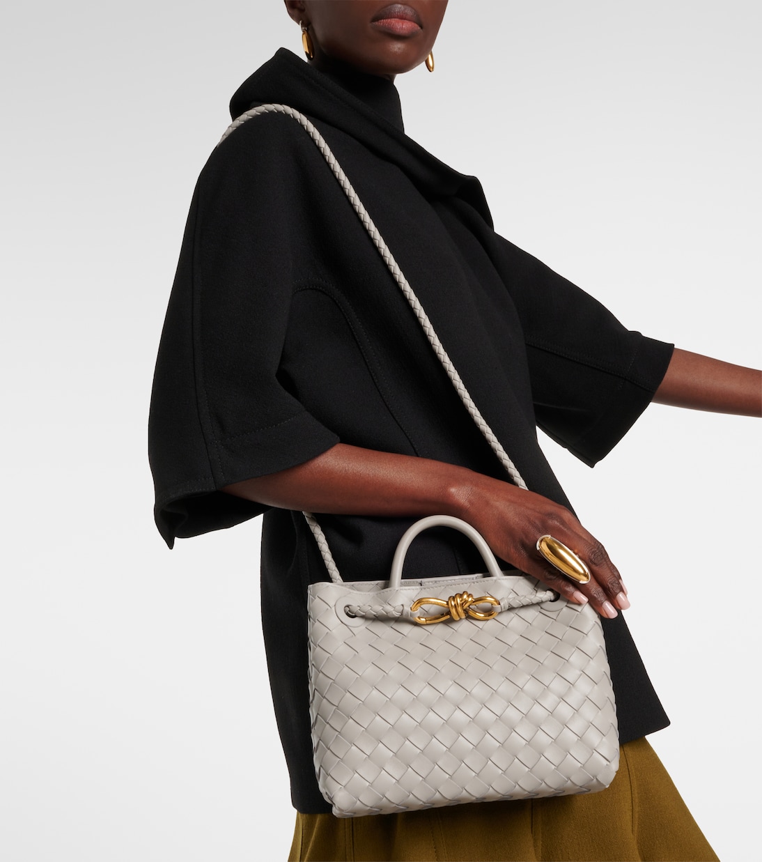 Andiamo Intrecciato Small leather tote bag | Bottega Veneta