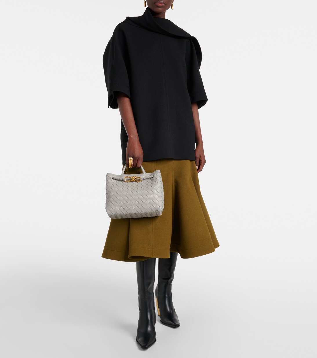 Andiamo Intrecciato Small leather tote bag | Bottega Veneta