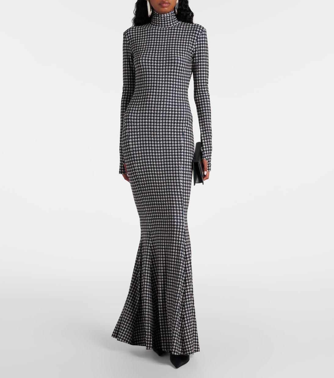 Houndstooth gown | Norma Kamali