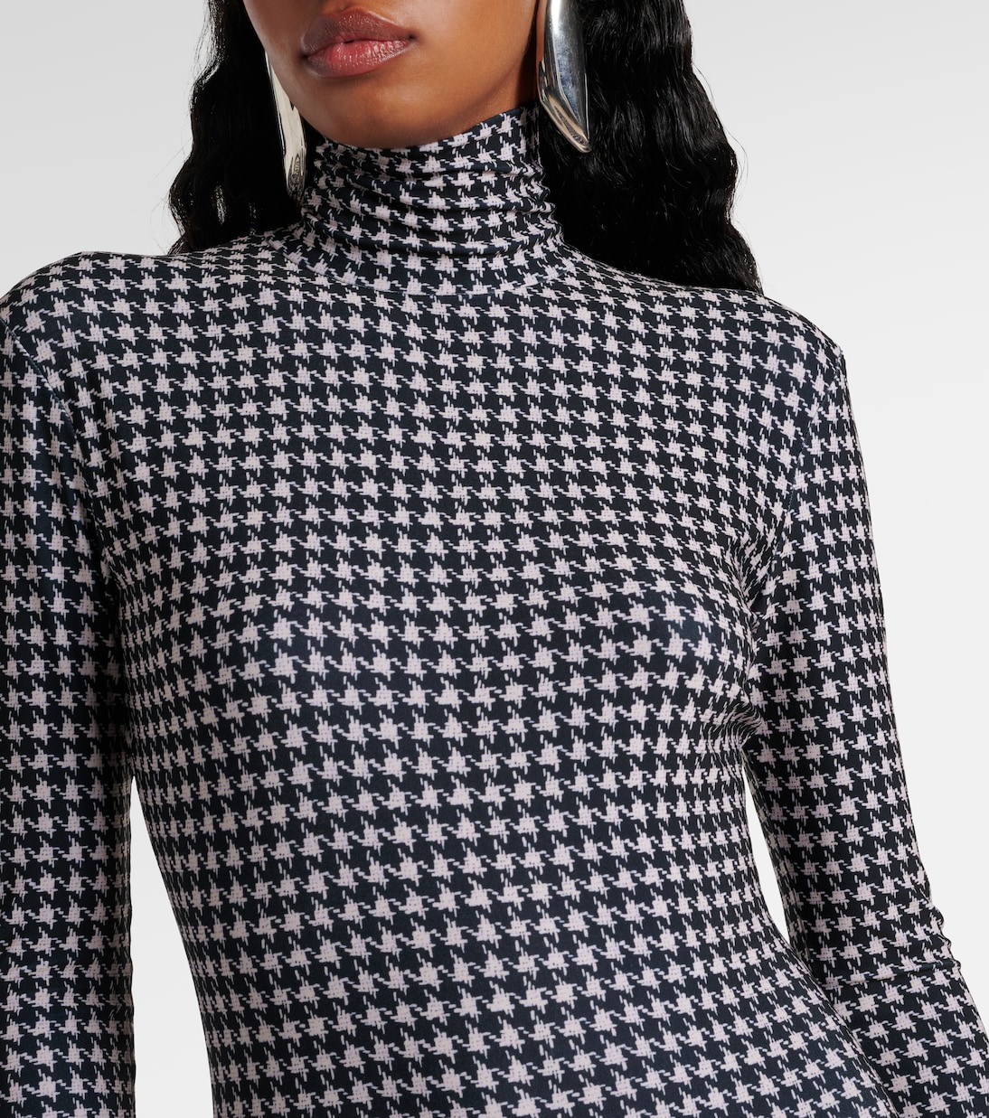 Houndstooth gown | Norma Kamali
