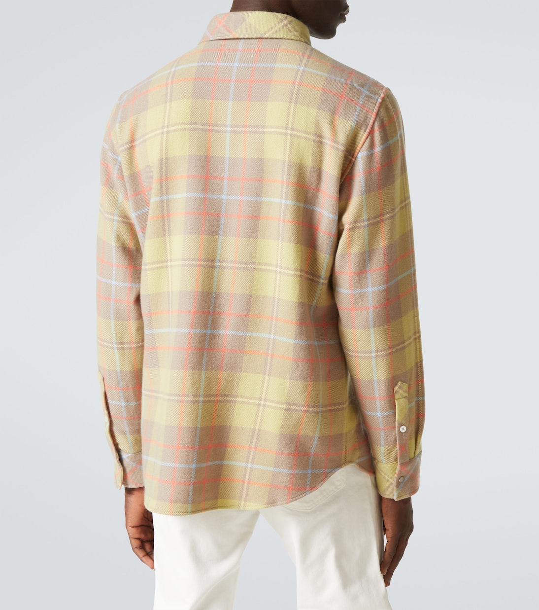 Camisa Earth de cachemir a cuadros | God's True Cashmere