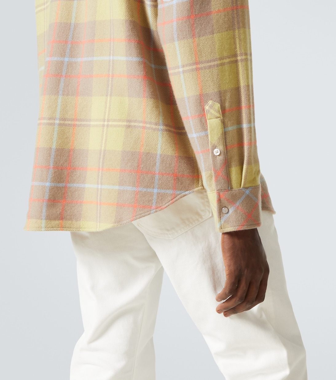 Camisa Earth de cachemir a cuadros | God's True Cashmere