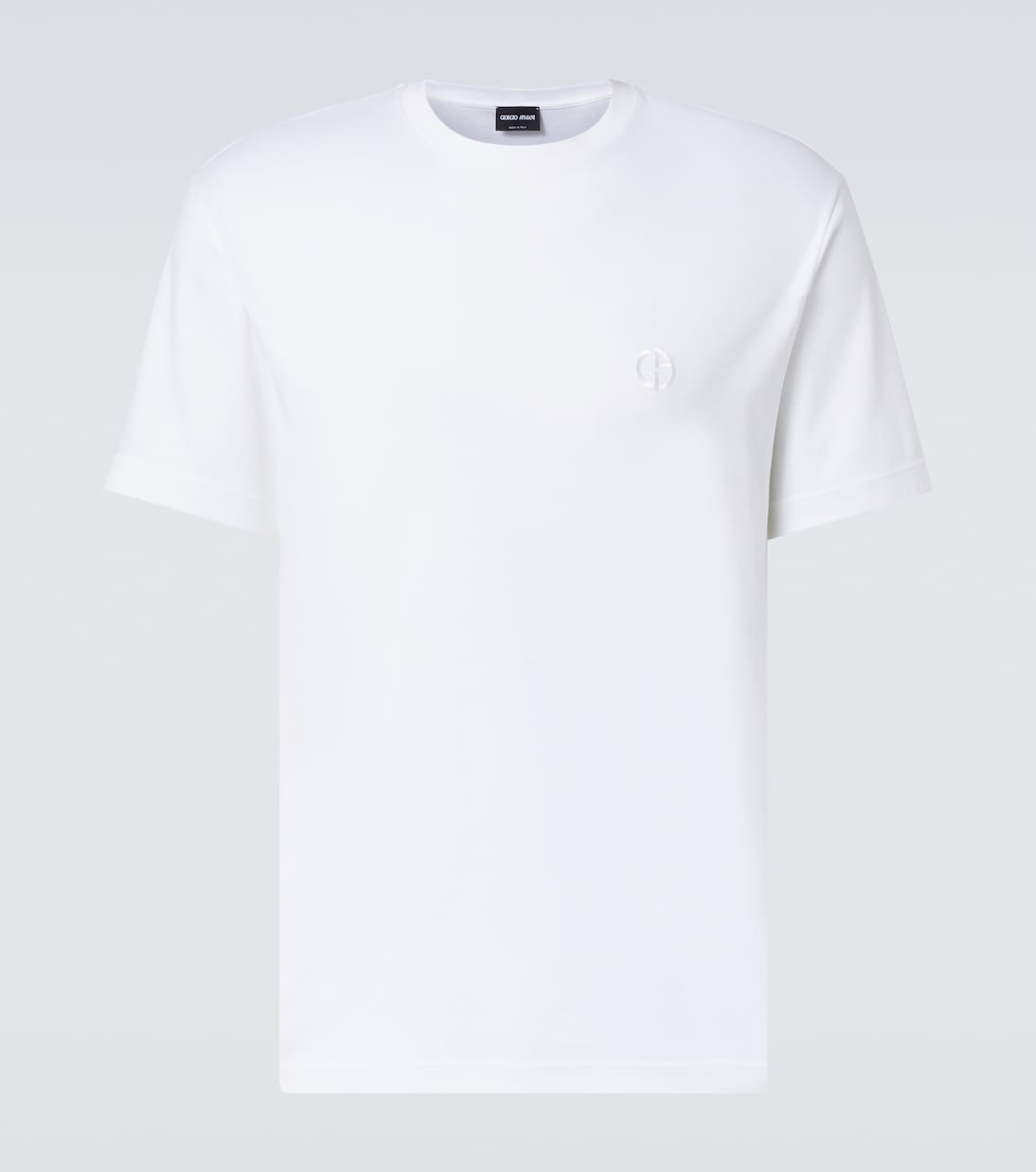 T-shirt brodé en coton à logo | Giorgio Armani