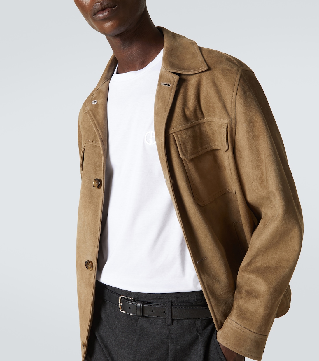 T-shirt brodé en coton à logo | Giorgio Armani