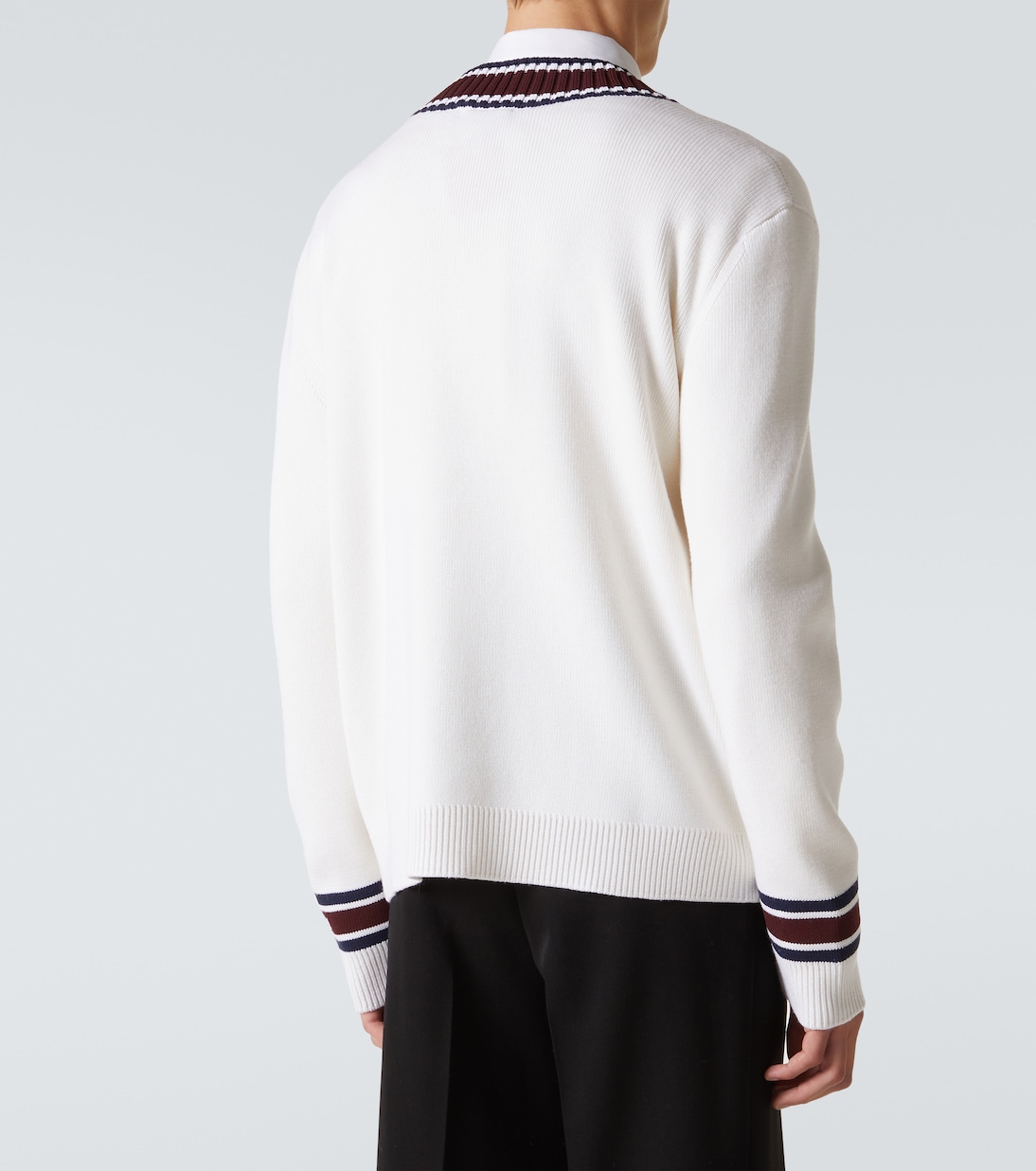 Cardigan in lana con intarsi | Gucci