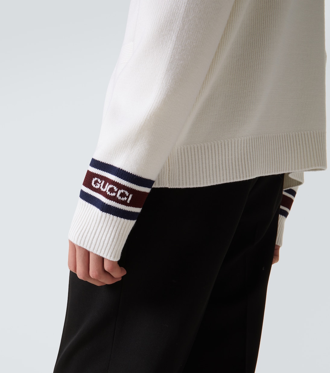 Cardigan in lana con intarsi | Gucci