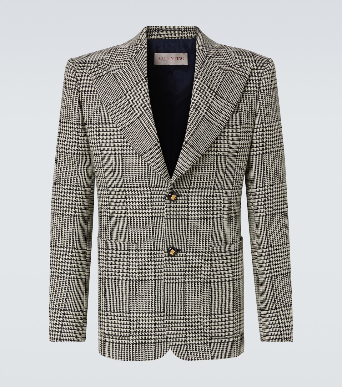 Houndstooth virgin wool blazer | Valentino
