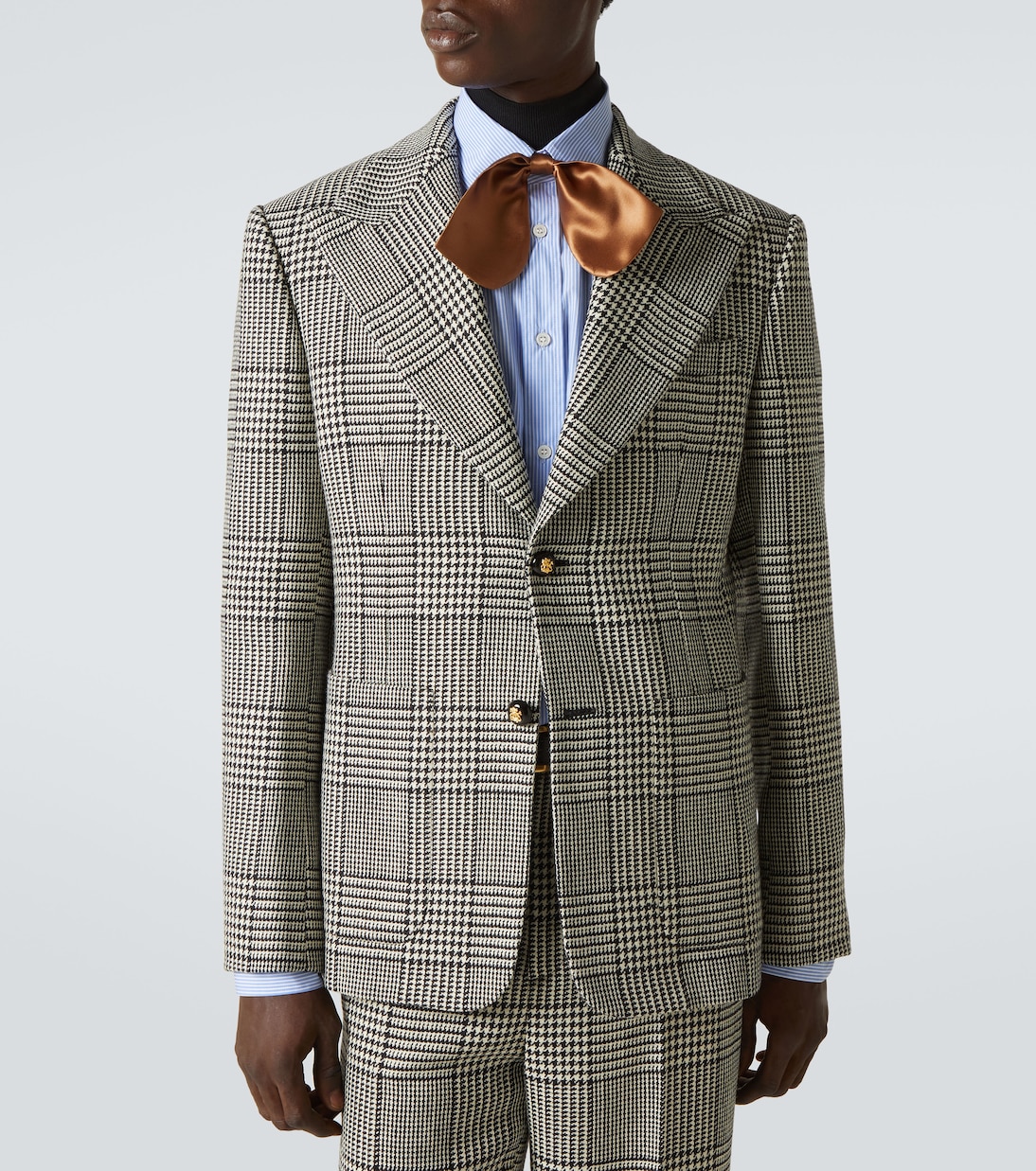 Houndstooth virgin wool blazer | Valentino