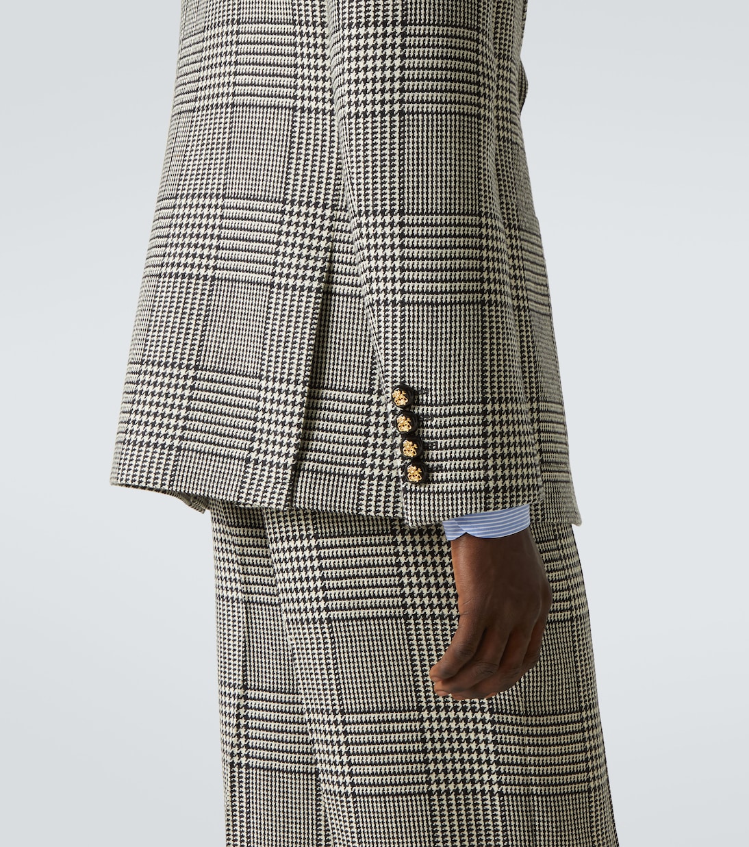 Houndstooth virgin wool blazer | Valentino