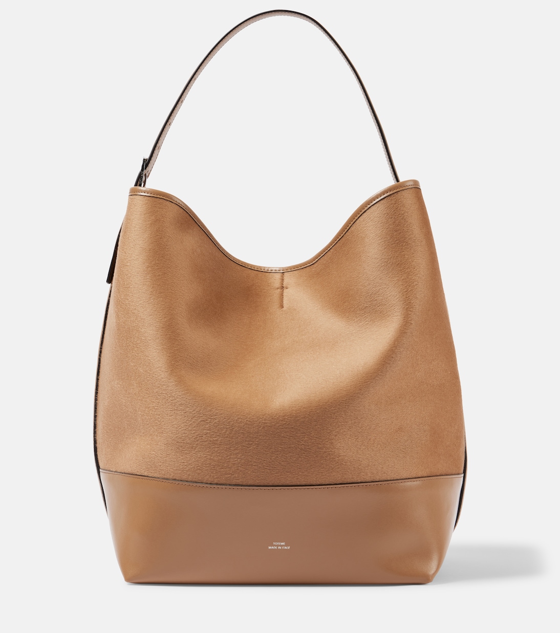 Borsa Belted in lana e pelle | Toteme