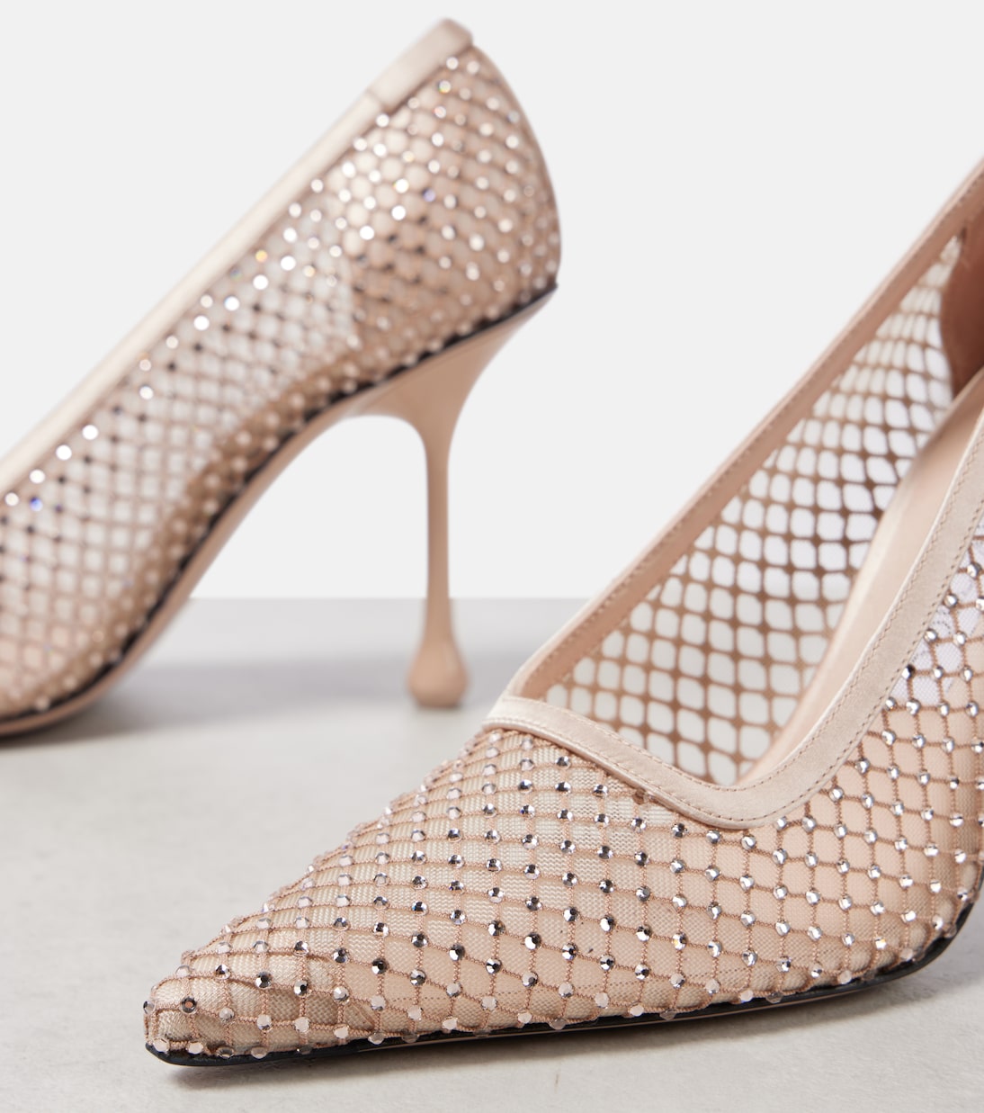 Scarpe con tacco JIMMY CHOO Ixia 95 in mesh decorato per uno stile giovane e audace