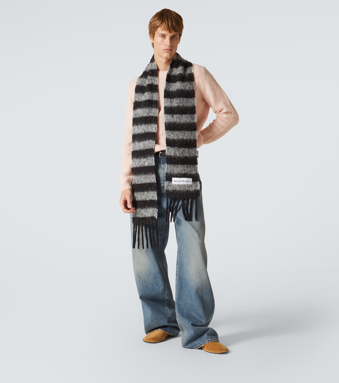 Sciarpa in misto alpaca a righe | Acne Studios