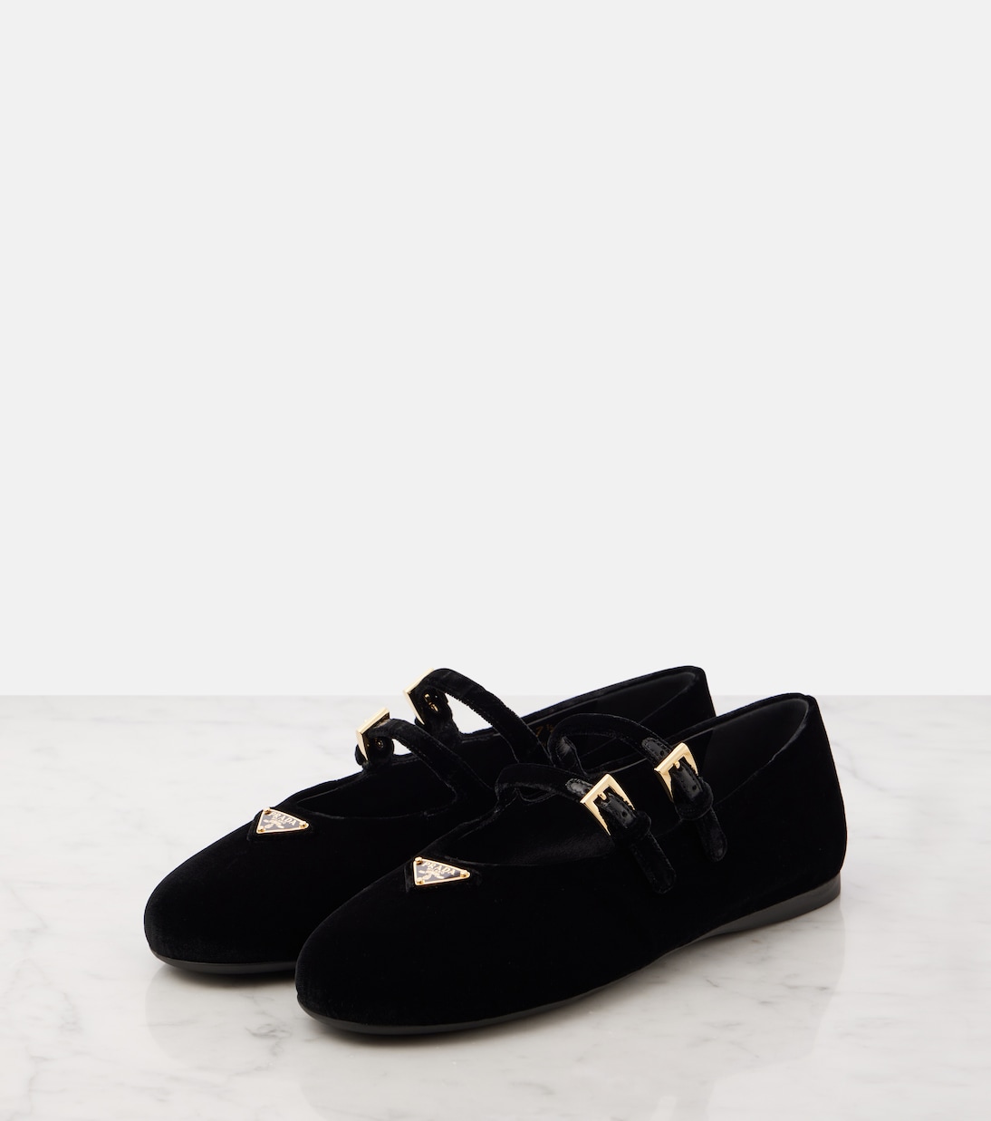 Mary-Jane-Ballerinas aus Samt | Prada