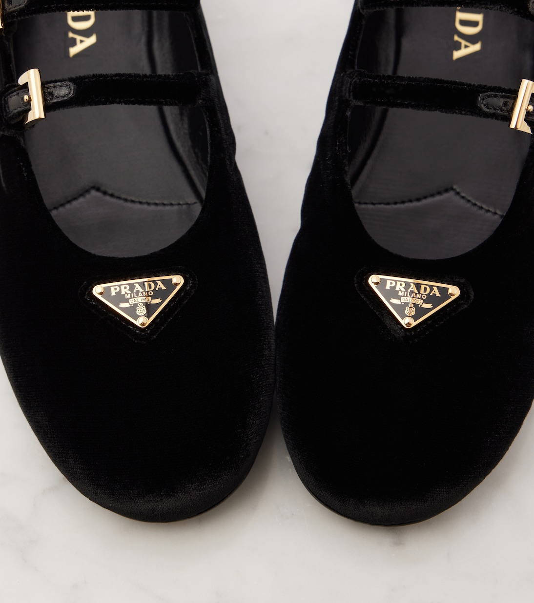 Mary-Jane-Ballerinas aus Samt | Prada