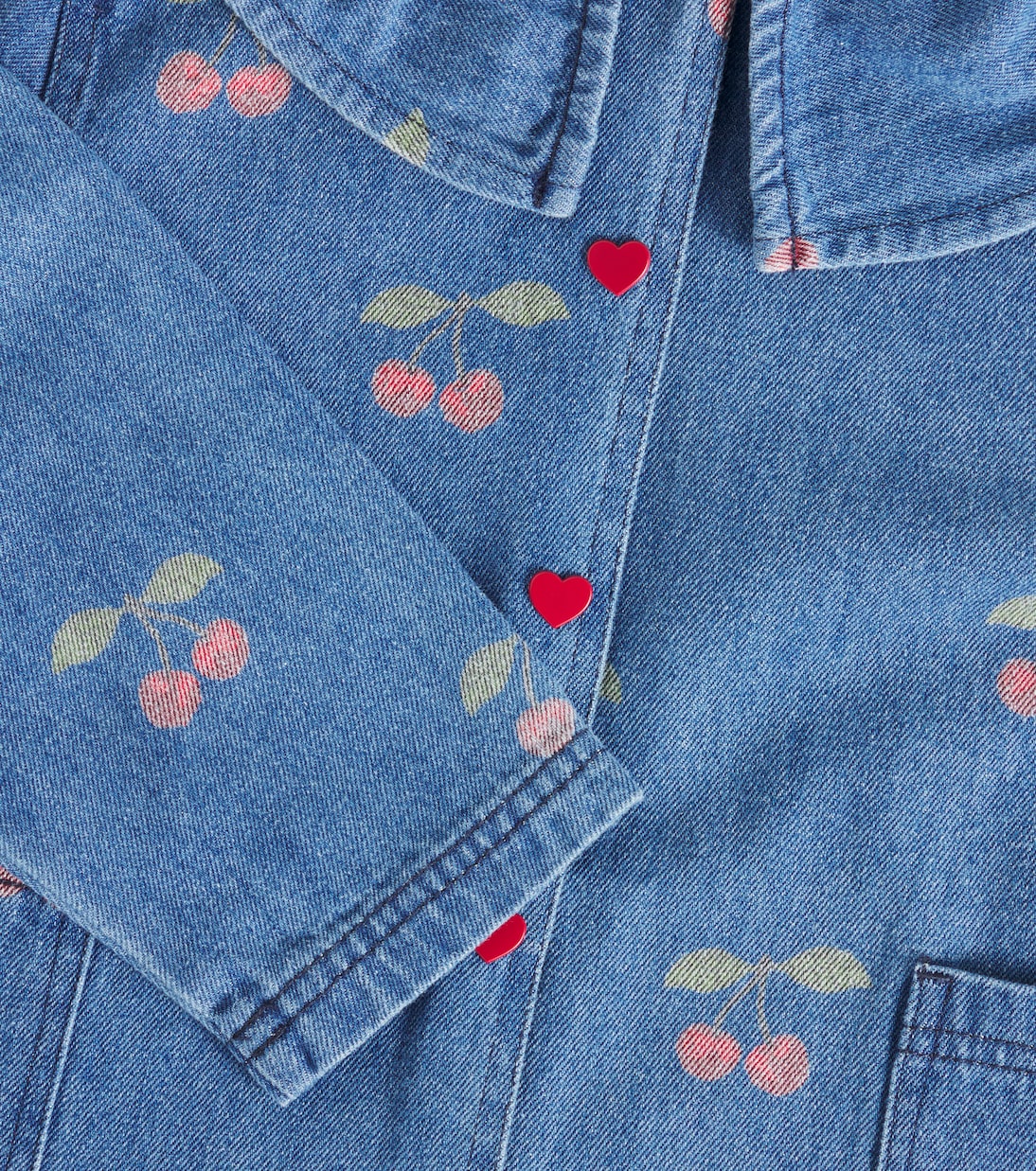 Camisa Margot Frill de denim estampada | Konges Sløjd