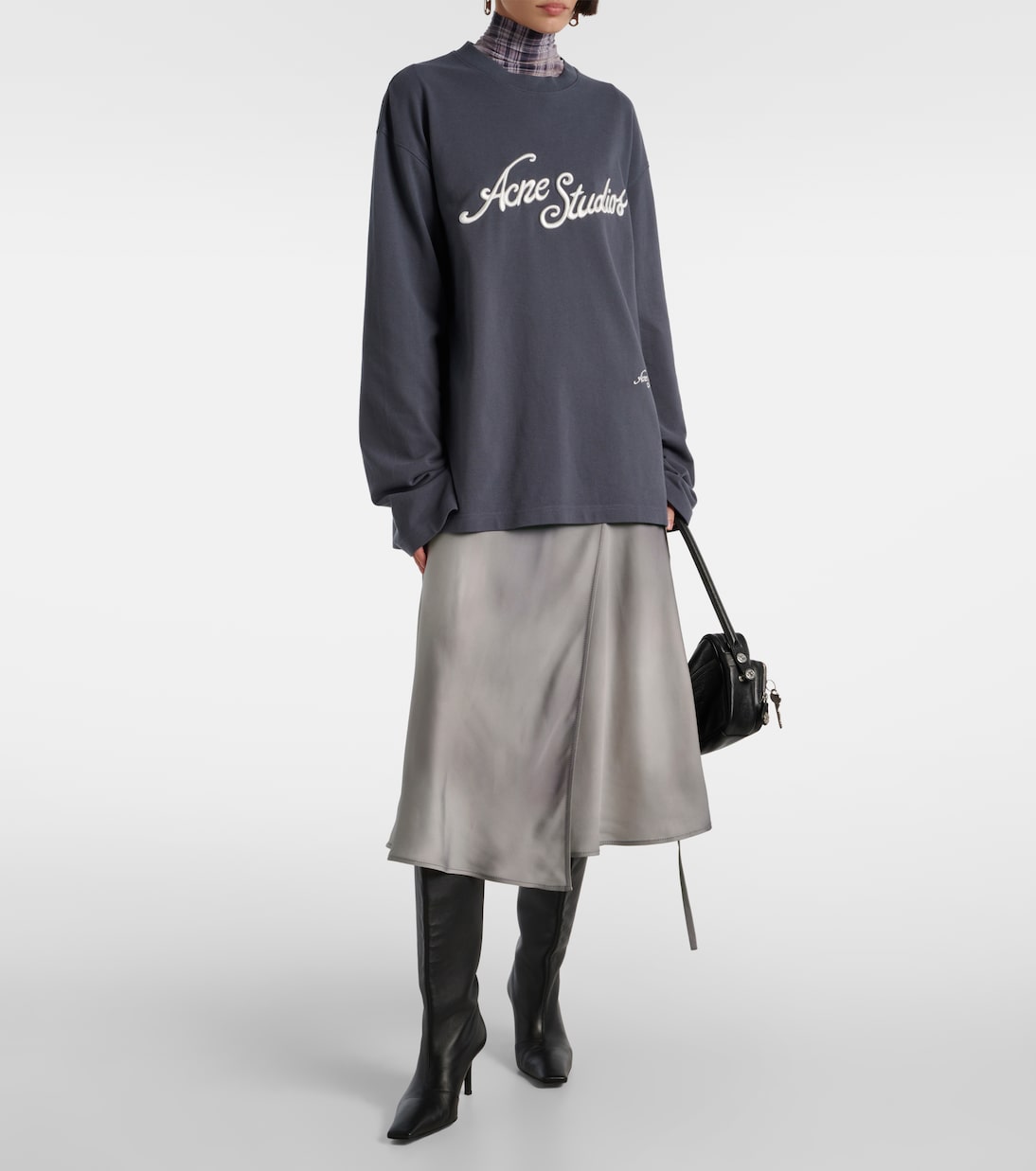 Falda envolvente de satén | Acne Studios
