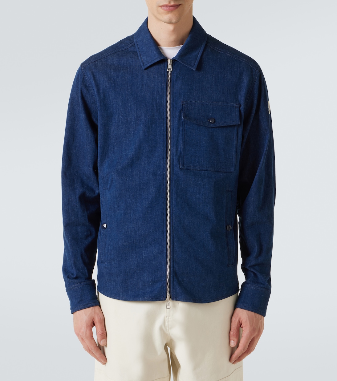 Chaqueta en denim con cremallera | Moncler
