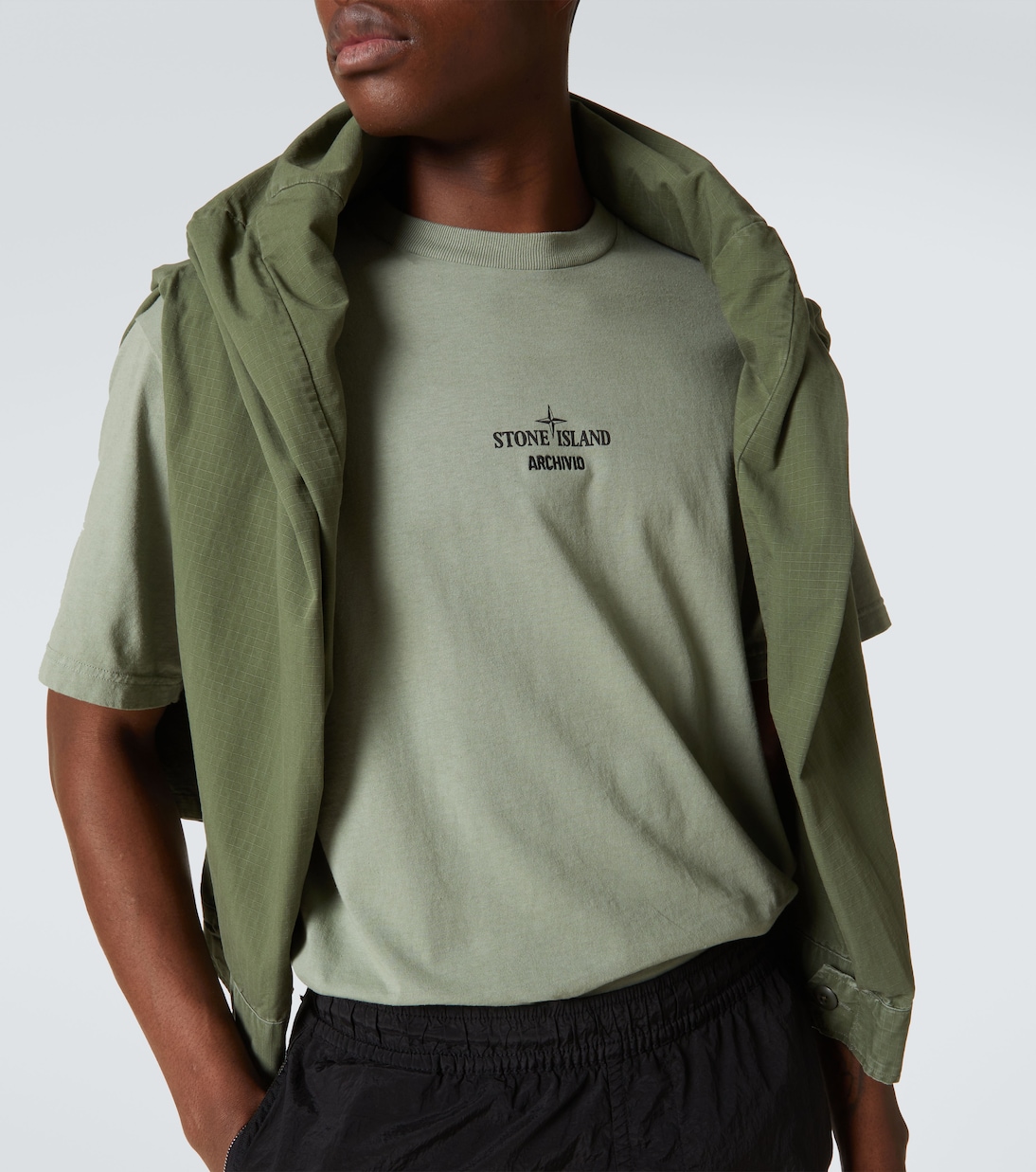 Camiseta de jersey de algodón con logo | Stone Island