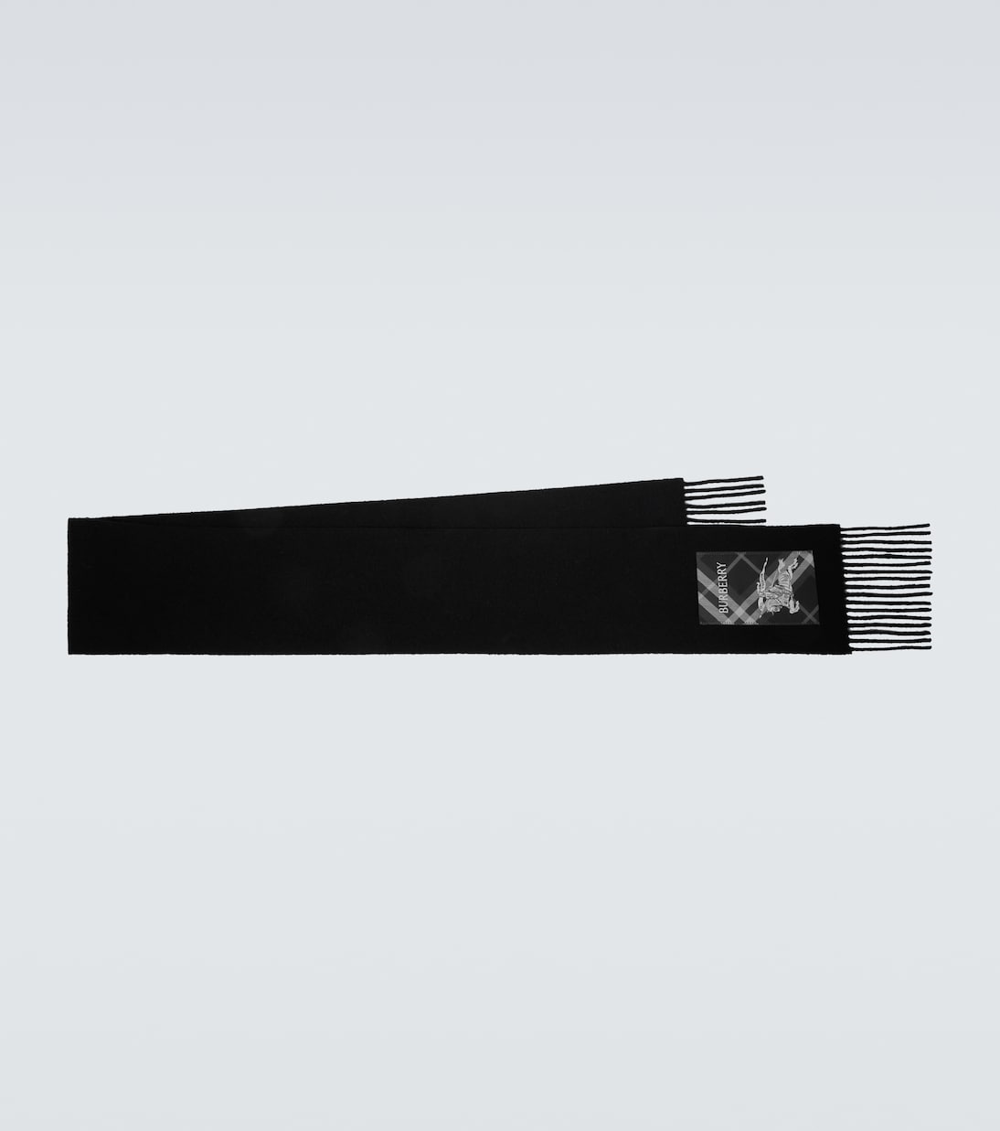 Logo patch-appliqué cashmere scarf | Burberry