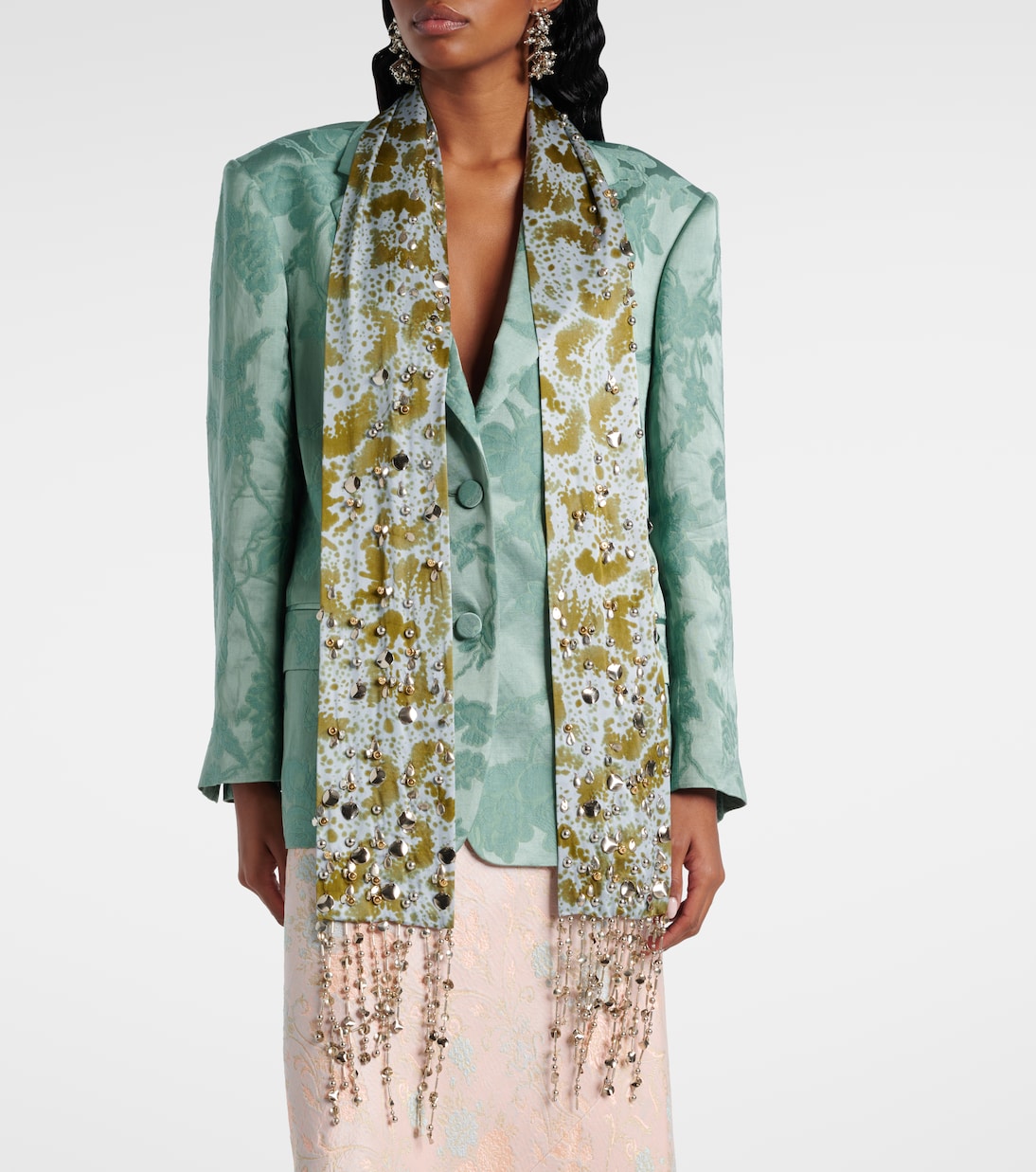 Foulard in seta con decorazioni | Dries Van Noten