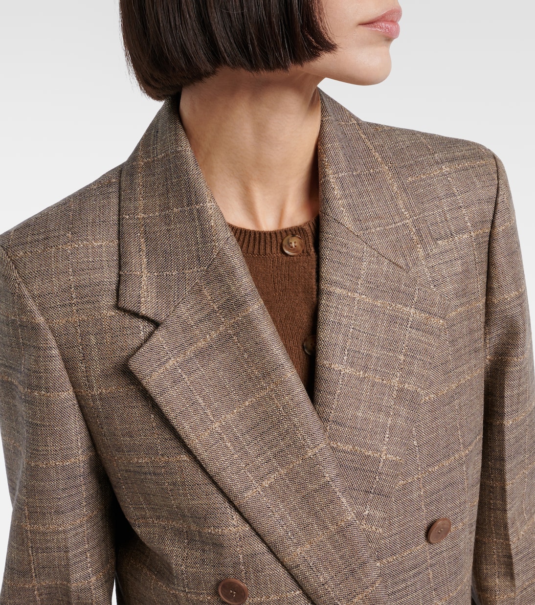 Castel checked wool-blend blazer | Joseph