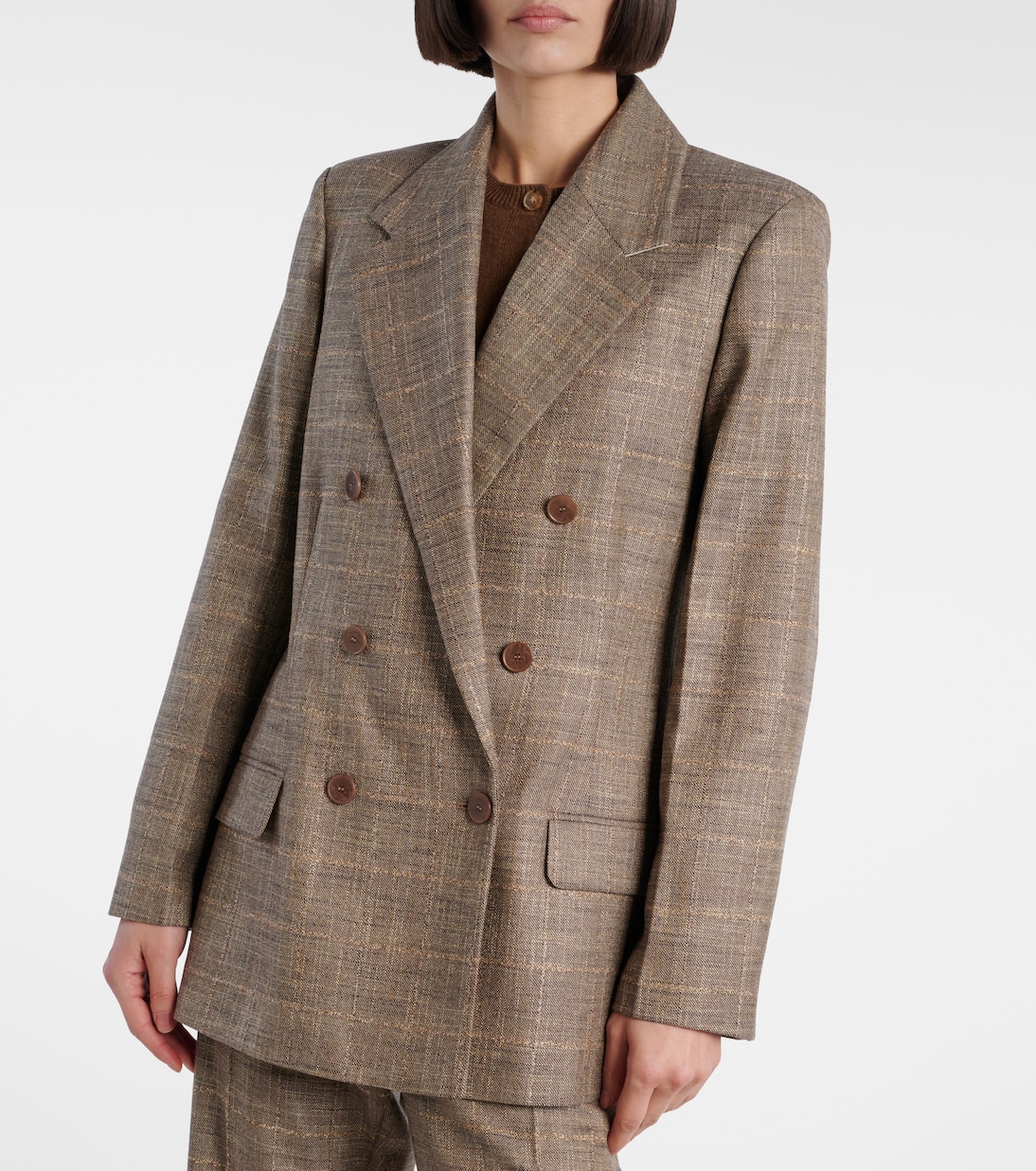 Castel checked wool-blend blazer | Joseph