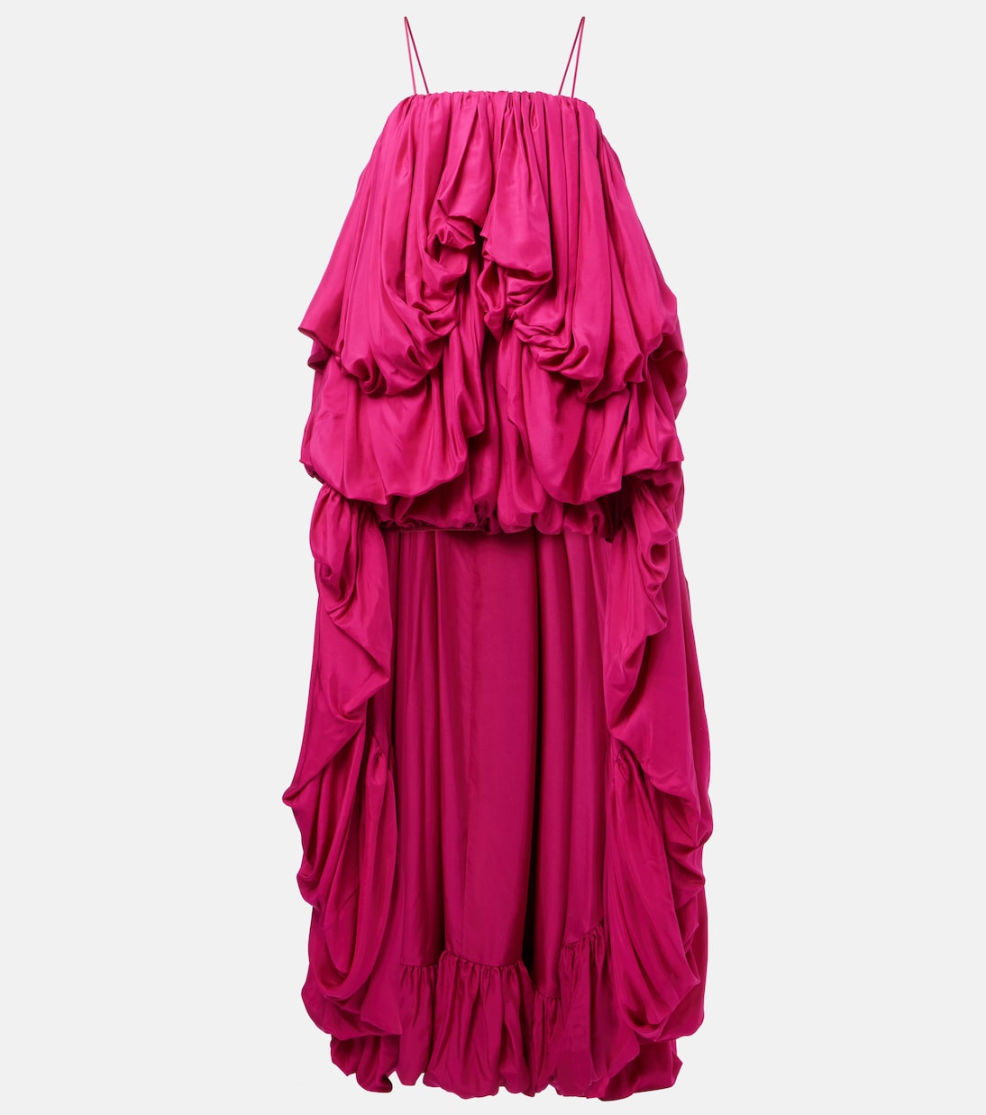 Gathered silk pongee romper | Chloé
