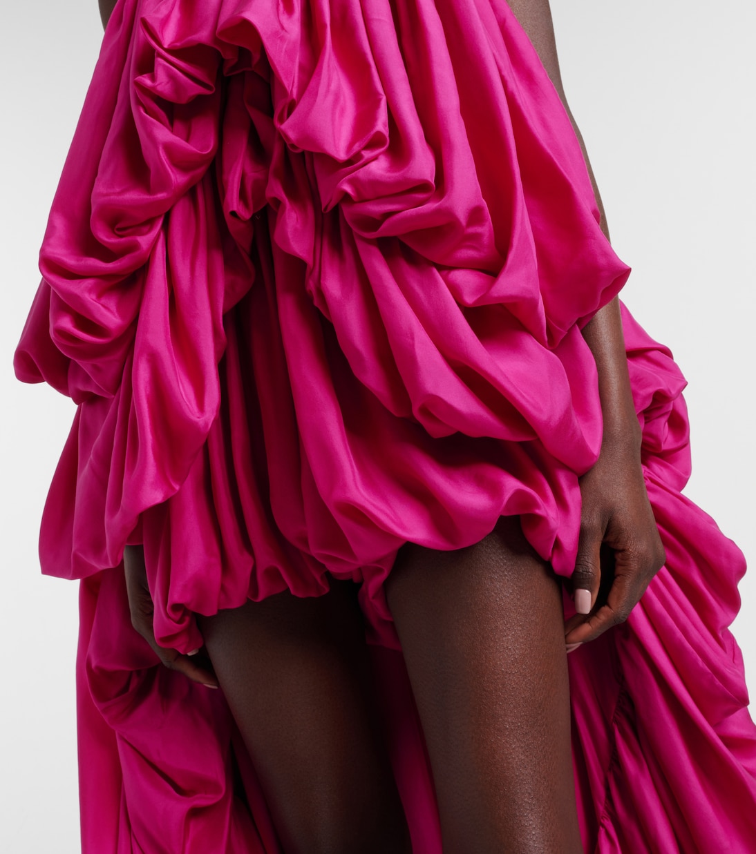 Gathered silk pongee romper | Chloé