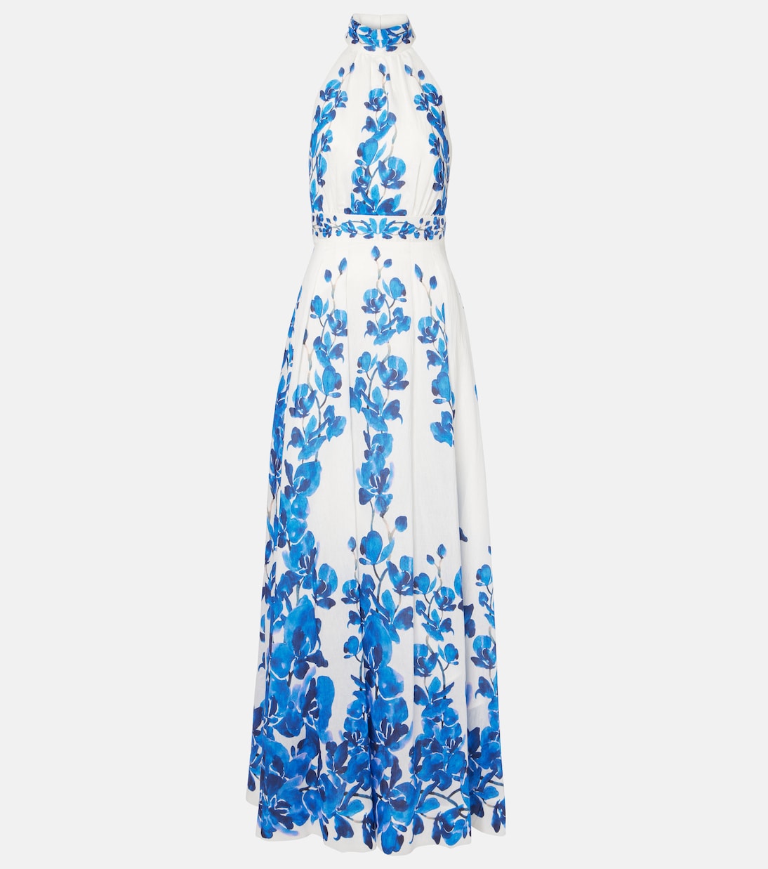 Robe longue Orchid Blues à fleurs | Rebecca Vallance