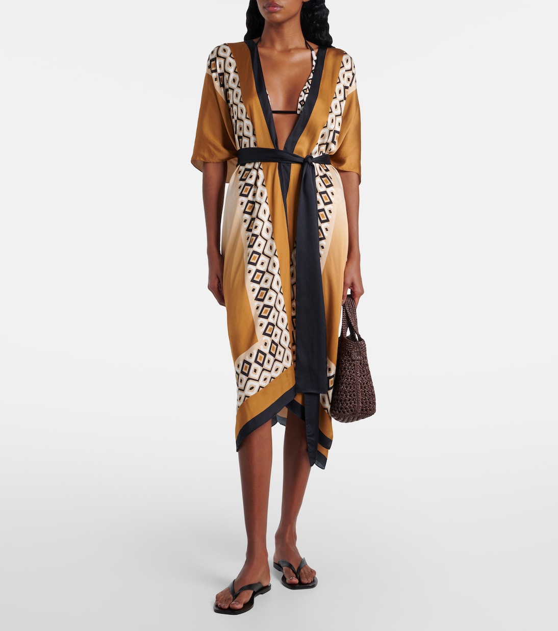 Robe de plage Dany imprimée en satin | Max Mara