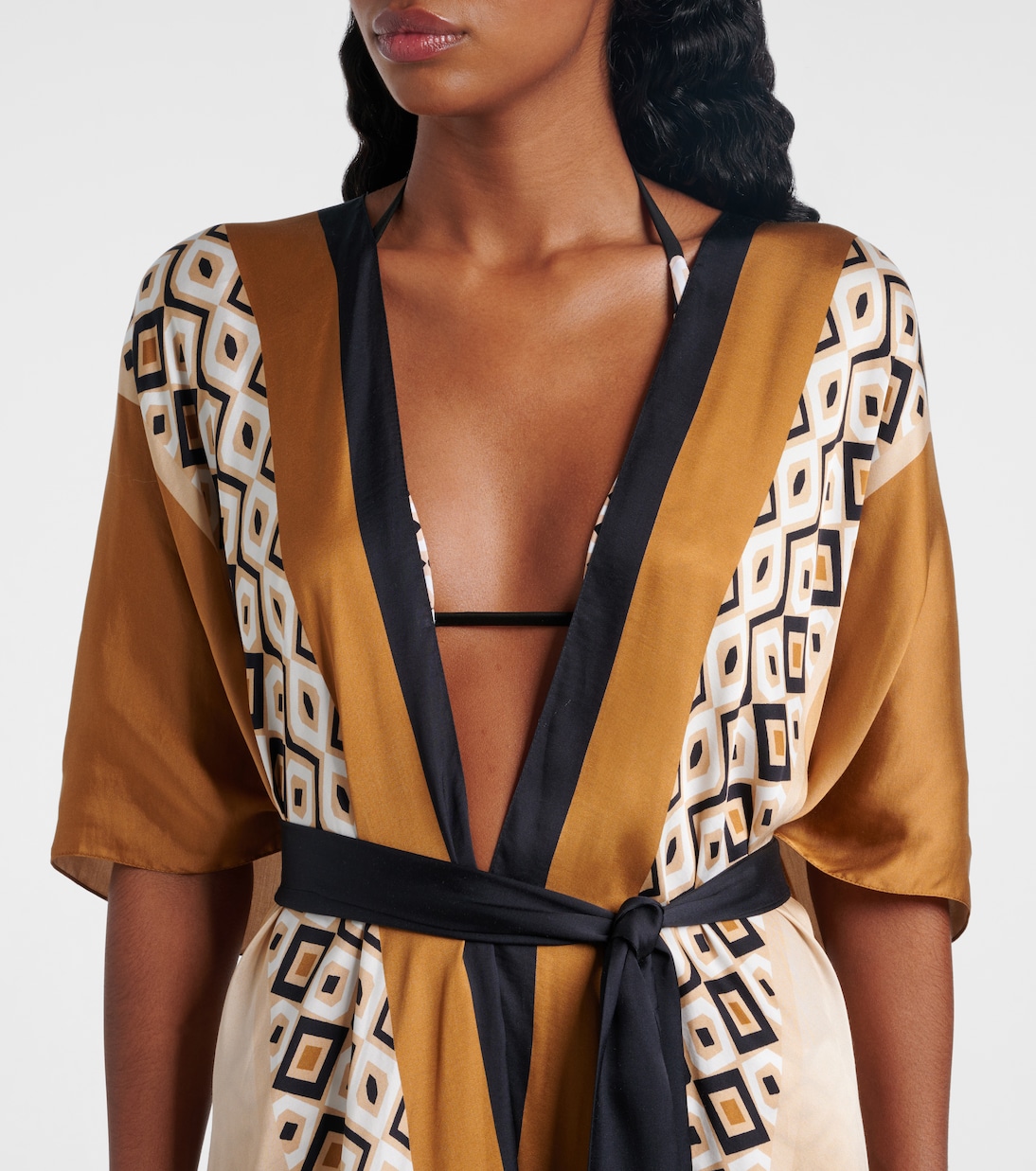 Robe de plage Dany imprimée en satin | Max Mara