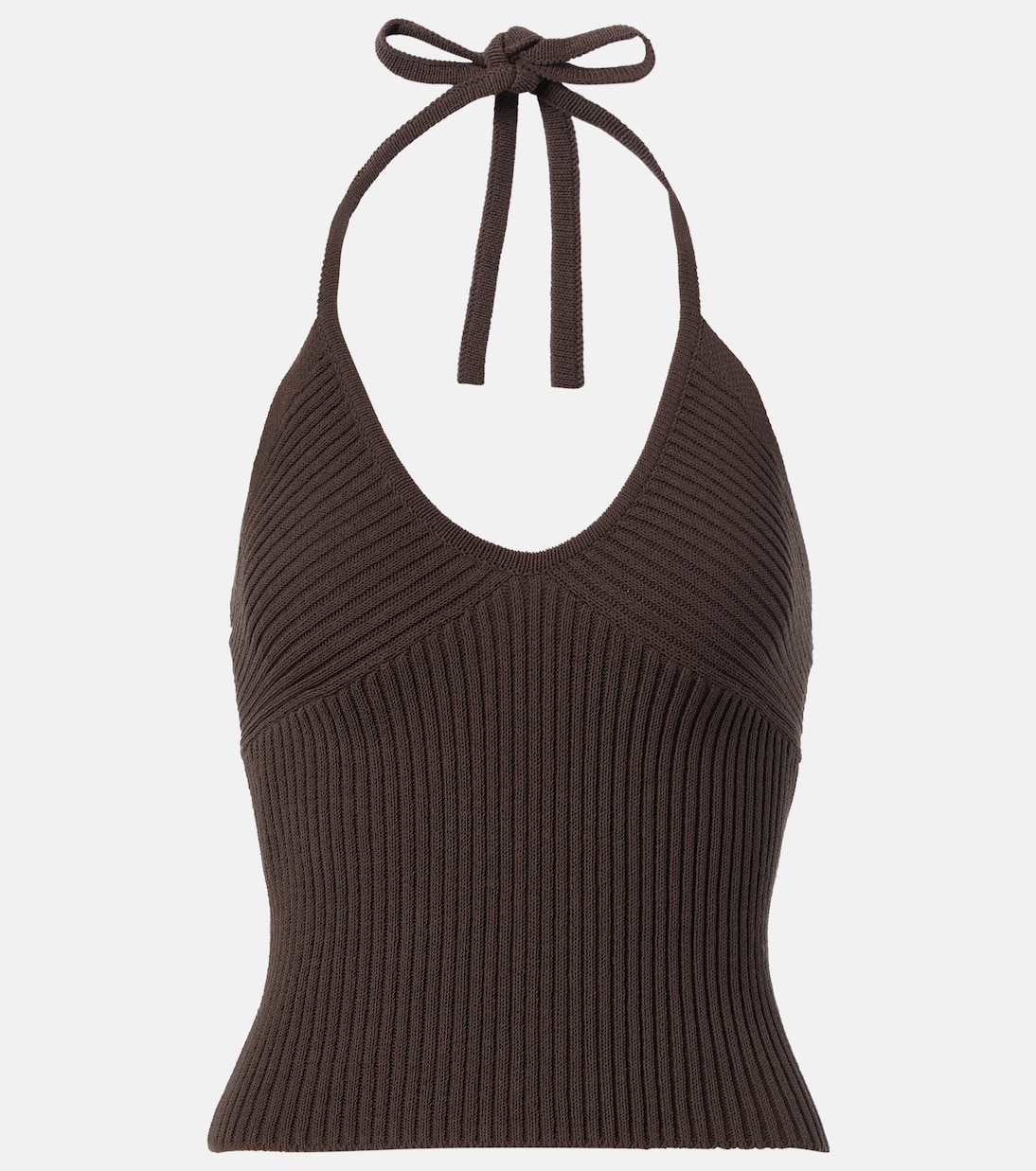 Halterneck cotton-blend top | Vince
