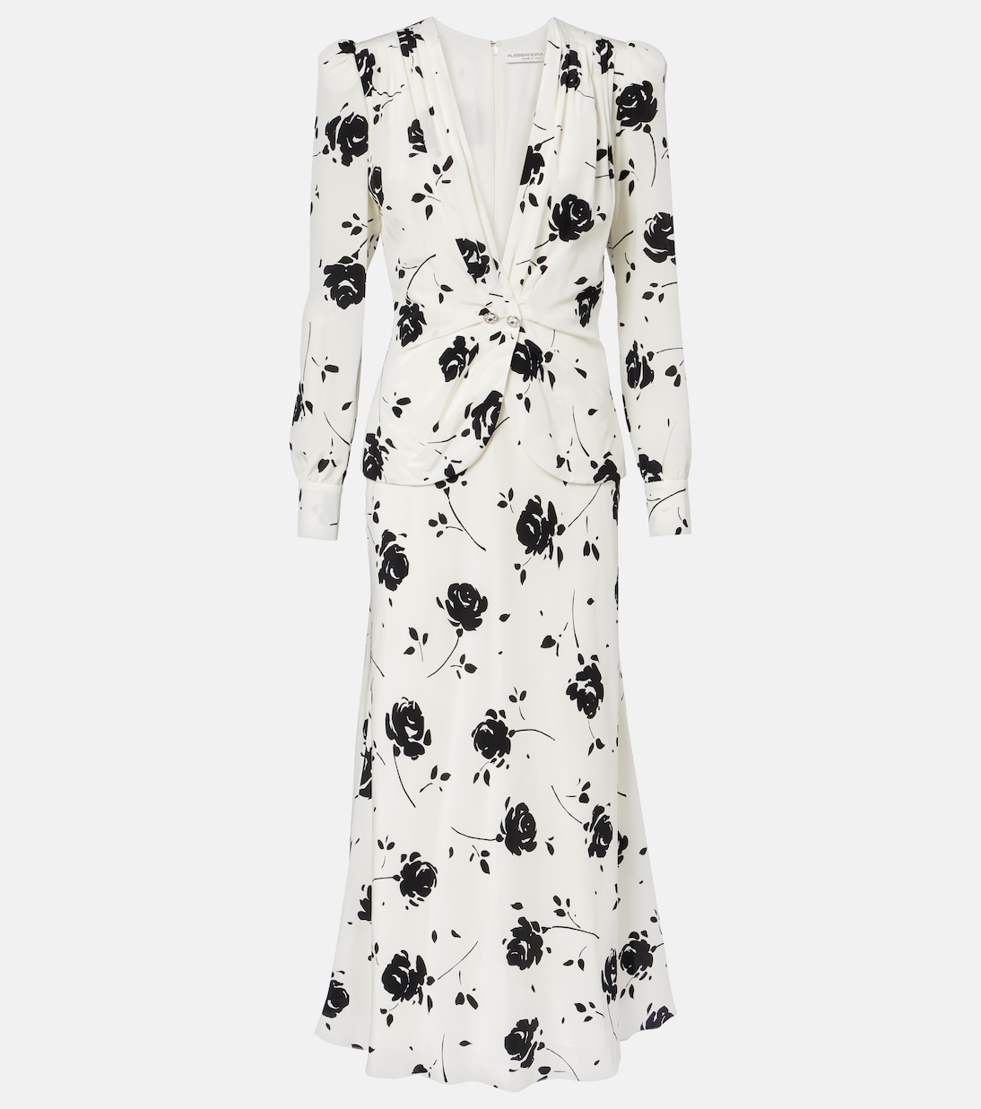 Floral silk midi dress | Alessandra Rich