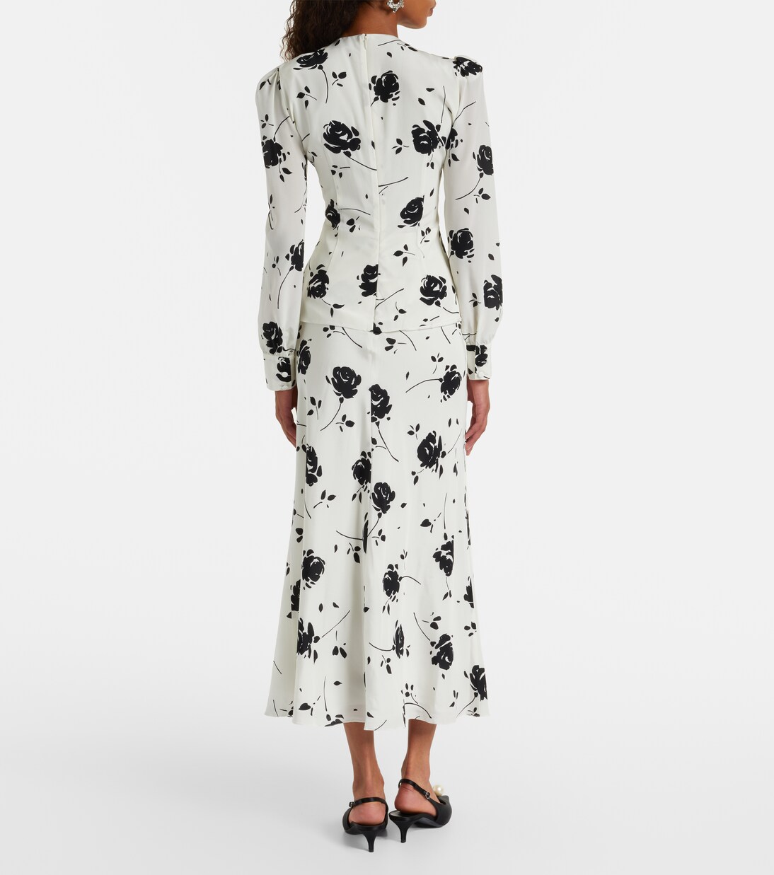 Floral silk midi dress | Alessandra Rich