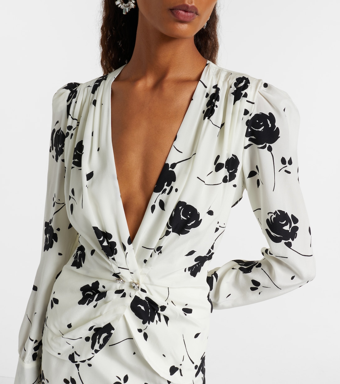 Floral silk midi dress | Alessandra Rich